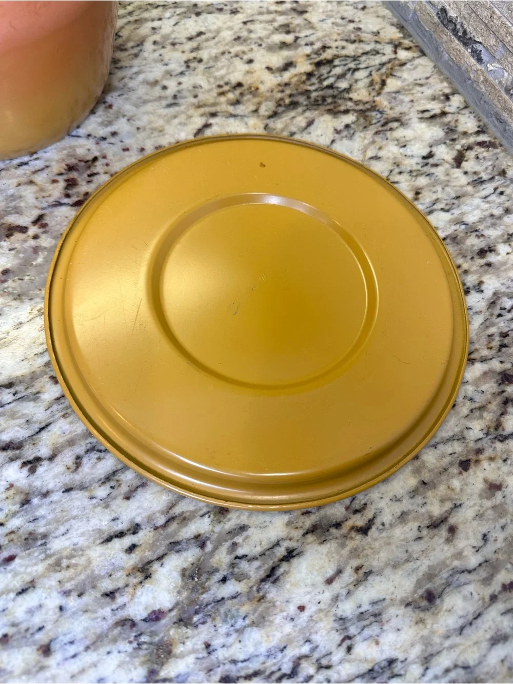 MCM Yellow Enamel Fondue Pot
